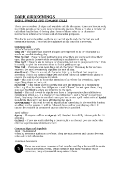 Dark Awakenings LARP - Signs, Symbols