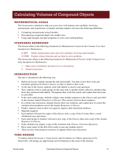 Calculating Volumes of Compound Objects