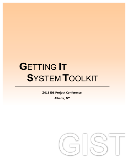 GIST Institute Workbook - Getting It System Toolkit