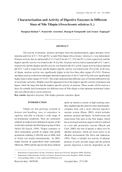Characterization and activity of digestive enzymes in