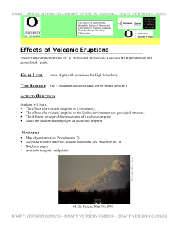 Effects of Volcanic Eruptions
