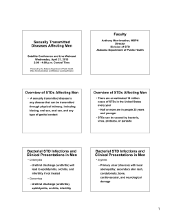 Sexually Transmitted Diseases Affecting Men Faculty Bacterial STD