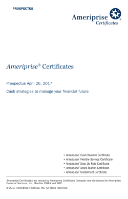 Ameriprise&reg; Certificates