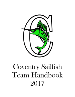 Coventry Sailfish Team Handbook 2017