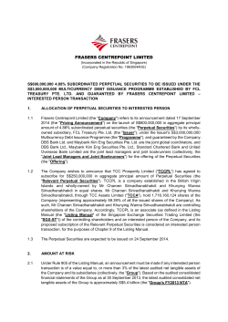 ALLOCATION OF PERPETUAL SECURITIES