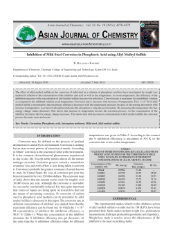 Inhibition of Mild Steel Corrosion in Phosphoric Acid using Allyl