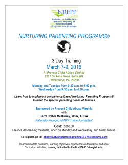 NURTURING PARENTING PROGRAMS&reg; March 7
