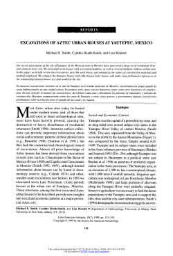 Excavations of Aztec Urban Houses at Yautepec, Mexico