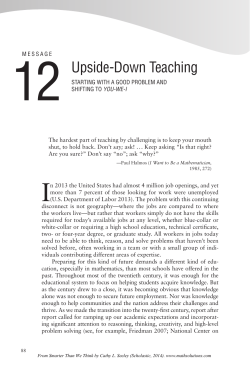 Upside-Down Teaching