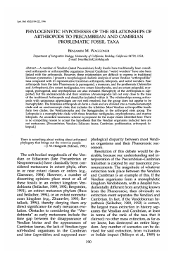 phylogenetic hypotheses of the relationships of arthropods to