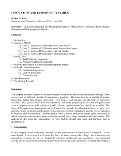 innovation and economic dynamics