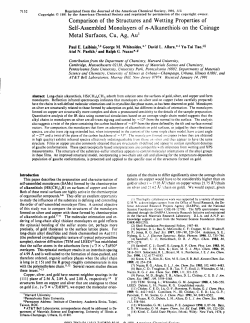 Comparison of the Structures and Wetting Properties of Self