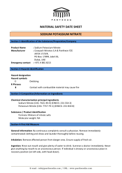 material safety date sheet sodium potassium nitrate