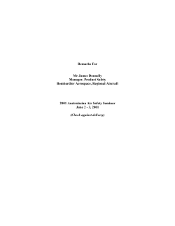 Today I`d like to describe&mdash;very briefly&mdash;four separate aircraft