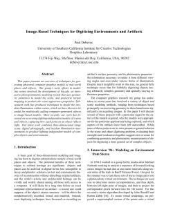 Image-Based Techniques for Digitizing Environments and Artifacts