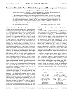 Nucleation of Crystalline Phases of Water in Homogeneous and
