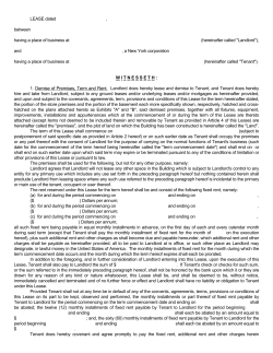 Commercial Lease Agreement - With Professor Joe Barich