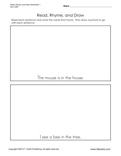 Read, Rhyme, and Draw Worksheets 1-4