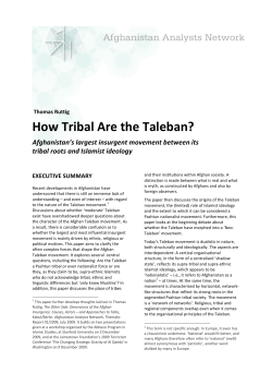How Tribal Are the Taleban? - Afghanistan Analysts Network