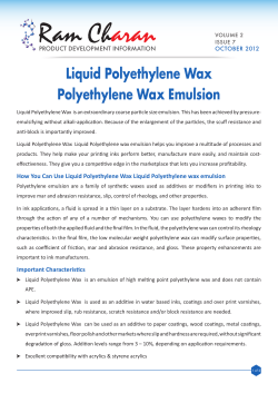 Liquid Polyethylene Wax Polyethylene Wax Emulsion