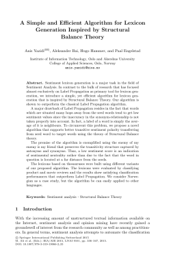 A Simple and Efficient Algorithm for Lexicon Generation Inspired by