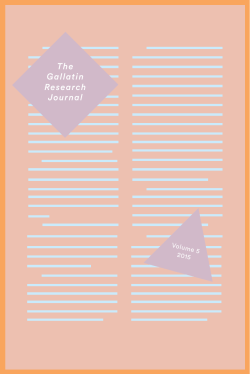 The Gallatin Research Journal - Confluence