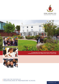 headteacher of preparatory school