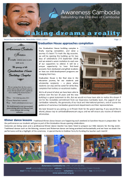 Graduation House approaches completion Khmer dance lessons