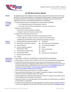 Overview of the RRT Best Practices Manual