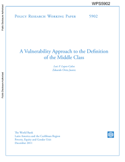 A vulnerability approach to the definition of the middle class