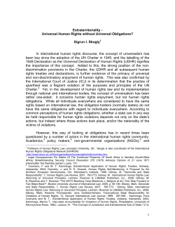 1 Extraterritoriality - Universal Human Rights without Universal