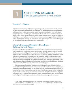 A Shifting Balance: Chinese Assessments Of U.S. Power
