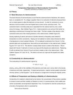 Temperature Dependence of Semiconductor Conductivity