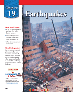 Chapter 19: Earthquakes