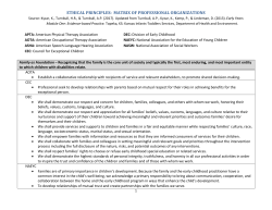 ethical principles: matrix of professional organizations