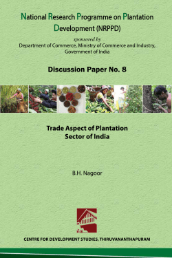 Trade Aspect of Plantation Sector of India