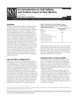 An Introduction to Soil Salinity and Sodium Issues in New Mexico
