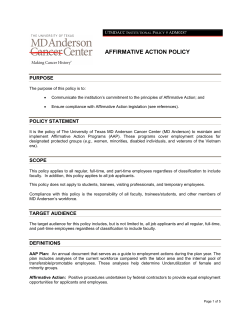 Affirmative Action Policy