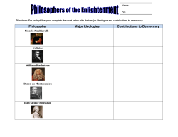 Philosopher Major Ideologies Contributions to Democracy