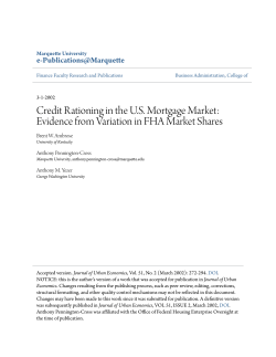Credit Rationing in the US Mortgage Market - e