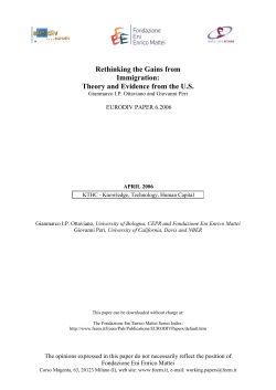 Rethinking the Gains from Immigration: Theory and Evidence from
