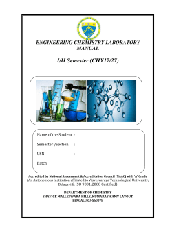 B.E. Chemistry Lab Manual - Dayananda Sagar Institutions