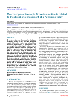 Macroscopic anisotropic Brownian motion is related to the