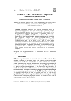 Synthesis of Fe&ndash;Li&ndash;Cr Multinuclear Complexes