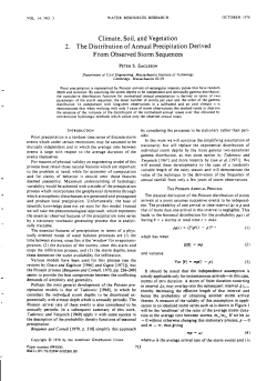Climate, Soil, and Vegetation 2. The Distribution of Annual