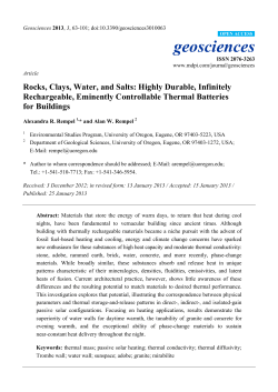 Rocks, Clays, Water, and Salts: Highly Durable, Infinitely