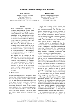 Metaphor Detection through Term Relevance
