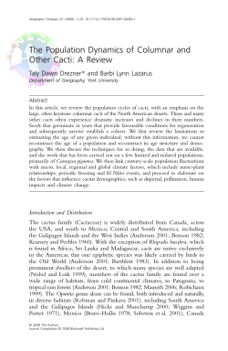 Population dynamics of Cacti