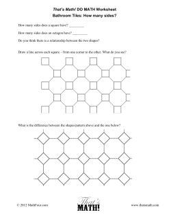 That`s Math! DO MATH Worksheet Bathroom Tiles: How many sides?