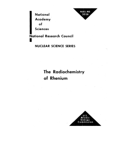Radiochemistry of Rhenium